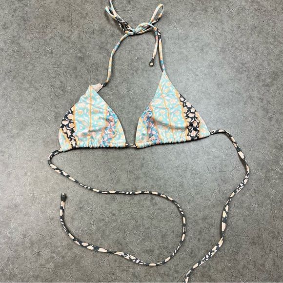 Tularosa floral triangle string bikini top small - Picture 2 of 7